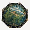 Renaissance Castle Scene Decorative PlateUmbrella with Cute Design,Portable 3-Fold Compact Umbrella for Men&Women,Valentine's Day Mother's D