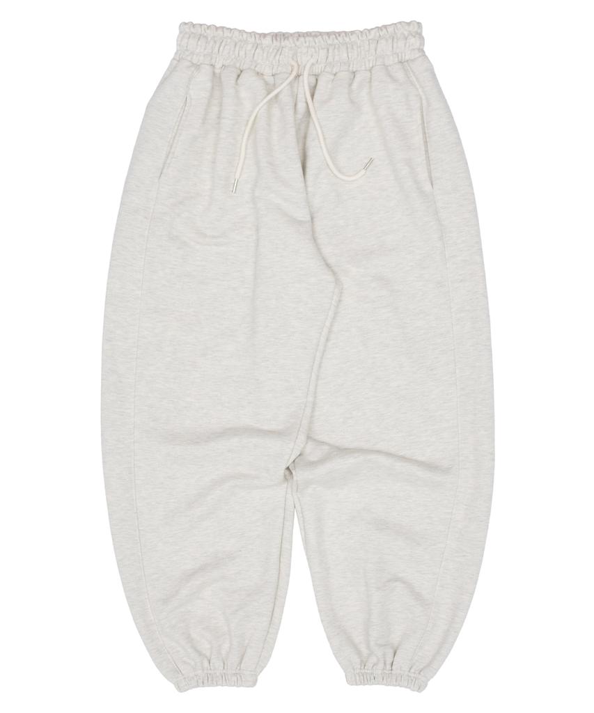 PAPERBOY Balloon Wide Curve Jogger Pants - Oatmeal