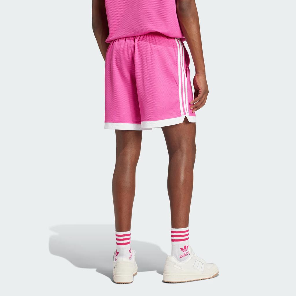 Adidas Originals Adicolor Mock Eyelet Shorts Striped Comfortable Versatile Casual Shorts Men Shorts Translucent-Purple Red IZ2455