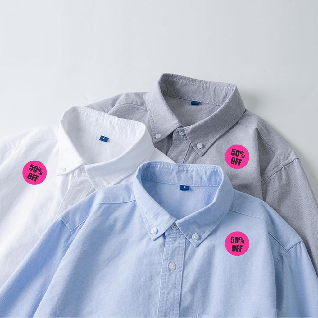 Percent Off Sticker 10 to 60 Sale Sticker for Retail Store 0.87 Inch(7/8 Inch) Circle Price Marker Tag Adhesive Labels Sale 6 Colored - 1240 PCS