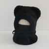 Thickened Hooded Scarf Hat Fluffy Neck Warmer Hat Kids Winter Beanie  Travel