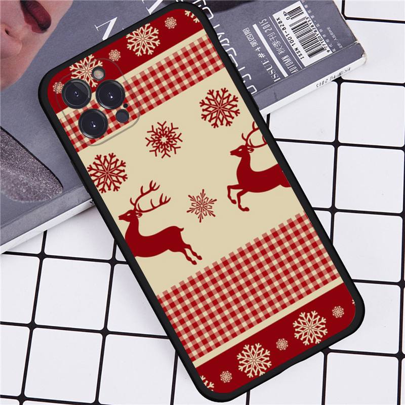 Christmas Santa Claus Elk Phone Case For iPhone 14 11 12 13 Mini Pro Max 8 7 6 6S Plus X SE 2020 XR XS Funda Case