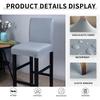 Waterproof Pu Bar Stool Chair Cover With Backs Dining Chair Slipcovers Removable Furniture High Chair Seat Cover Elastic Bottom