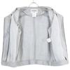 Chanel [Excellent Condition] P47722V22714 Cotton X Cashmere Chain Design Zip-Up Collarless Jacket Jacket 46 grayUsed