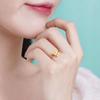 Gold Textured Flower Ring - Versatile Small Ornament