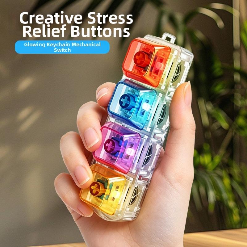 Transparent Mechanical Switch Keyboard 4 Keys Keyboard Fidget Clicker  Home Use