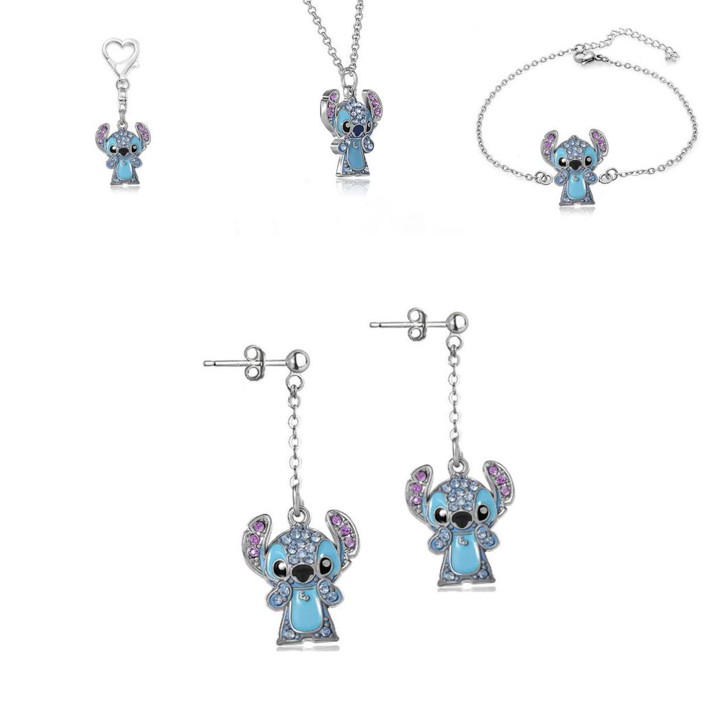 Lilo Stitch Fashion Jewelry Alloy Chain With Rhinestones For Casual Gift