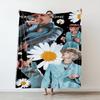 BIGBANG GDRAGON Individuelle Flanellmuster-Kuscheldecke für die Nickerchenzeit Perfekt für Sofa, Büro, klimatisierte Räume