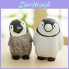 Wooden Penguin Desk Ornament Handmade Modern Art For Home Office Decor Gift For Students