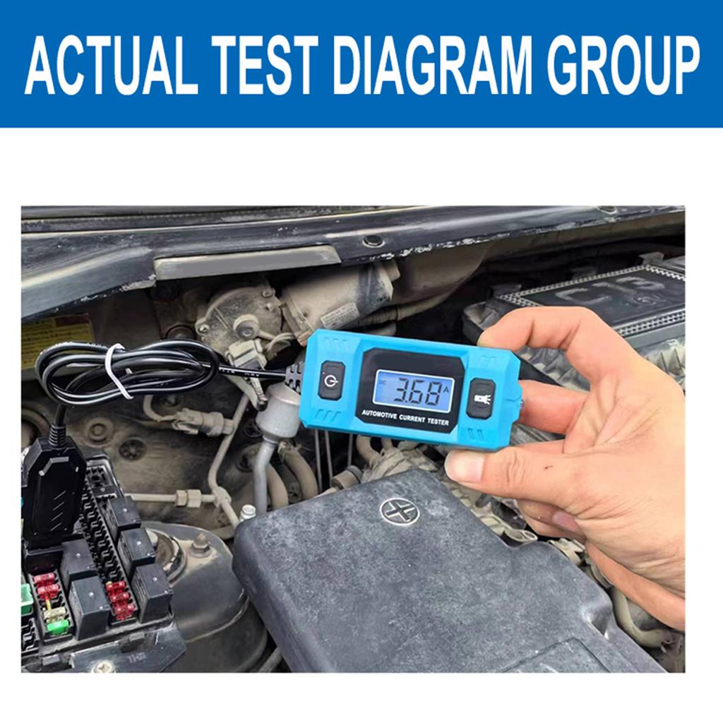 Car Fuse Current Tester 20A 48V Automotive Circuit Fault Probe Detector with LCD Backlight LED Flashlight Comes with