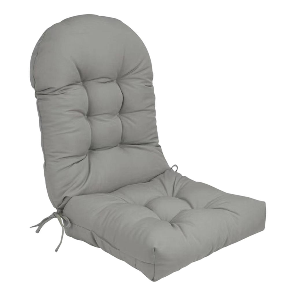 Soft Brushed Fabric Lounge Chair Cushion 110x50cm Thick Padded Seat and Backrest Cushion with Ties for Outdoor and Indoor Use