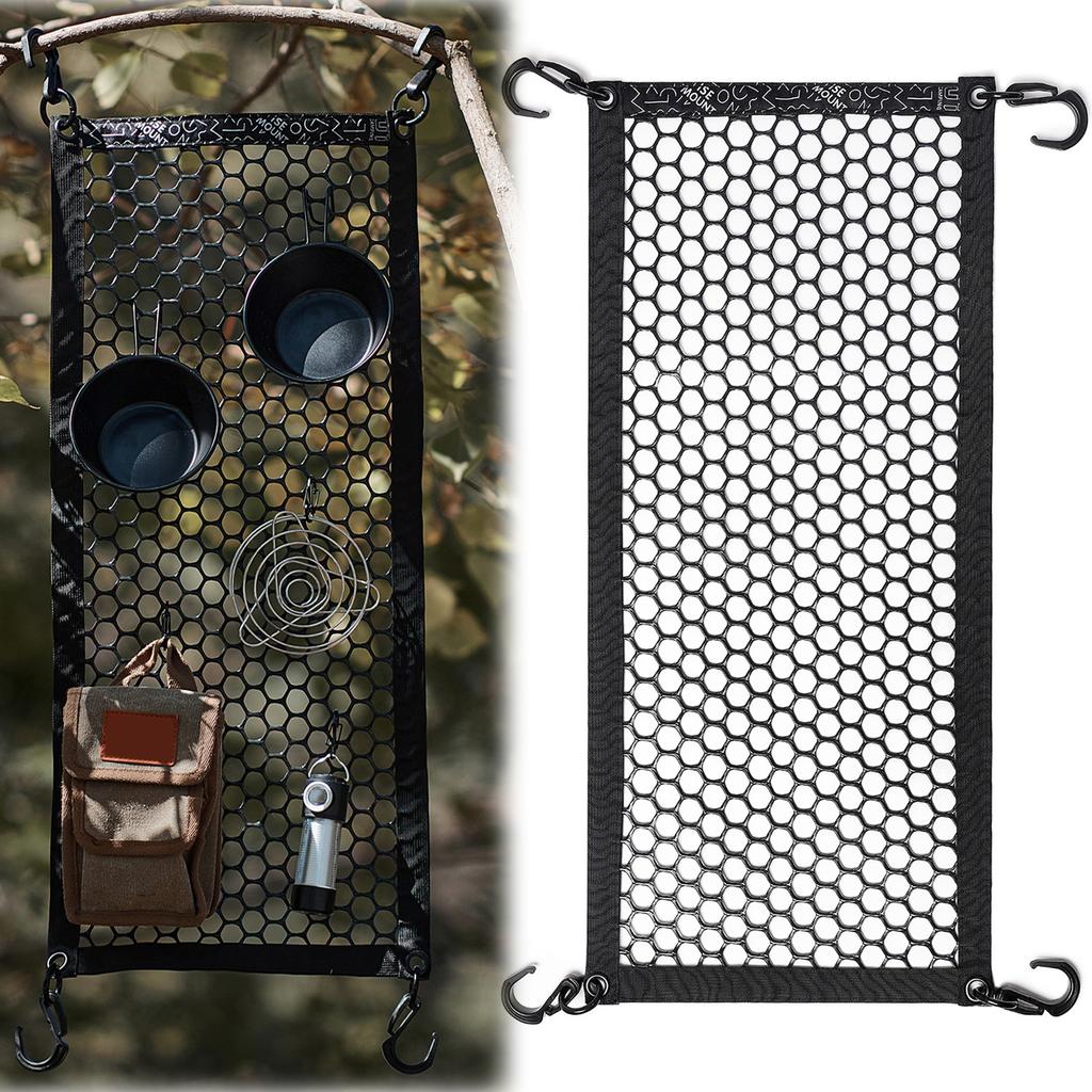 Universele Autonet Opbergvak 4 Haken Rolbaar Draagbaar Nylon HDPE voor Auto SUV Kofferbak Achterbank RV Camper Kamperen