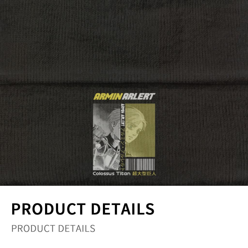 Armin Arlert AOT Colossus Titan Attack On Titan Knitted Caps for Women Unisex Skullies Beanies Winter Hat Shingeki No Kyojin Caps