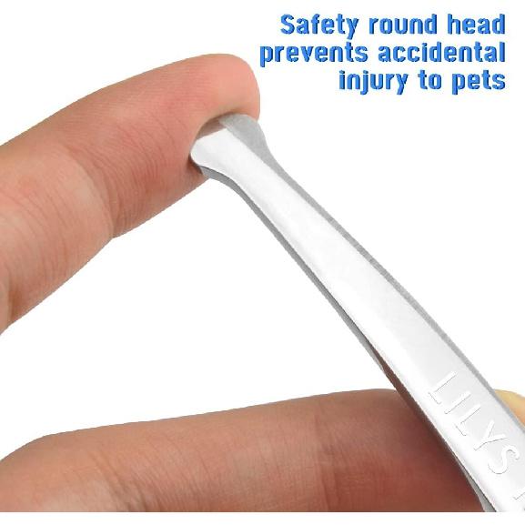 LILYS PET 6.5" Right-handed Pet Round-Tip Grooming Stainless steel Safety Grooming for Dogs and Cats (Curved Scissor)