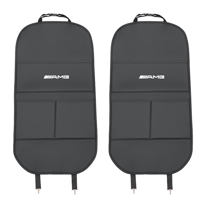 For Mercedes Benz AMG Car PU Leather Anti-Kick Mats Seat Back Protector Mats Accessories Car Decal W214 W205 W204 W206 W213 W212