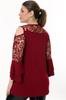 Women's Big Size Blouse Flounce Sleeve Comfortable Flowy Lace Detailed Style And Cool Blouse