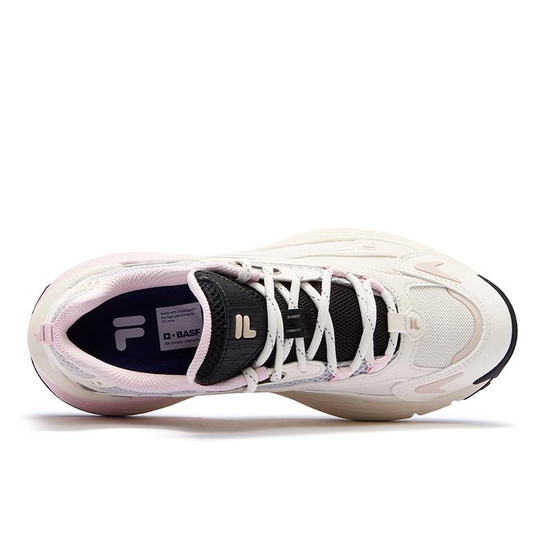 FILA Fusion Ring Fashion Low-Top Casual Shoes Women sneaker White Gray T12W511105FGB