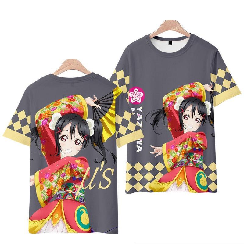 Anime LoveLive! Superstar!! 3D T Shirt Women Men Summer Fashion Round Neck Short Sleeve