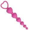 Heart Shaped Silicone Anal Beads Butt Plug Balls
