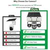 V380 PRO 4G Solar Cameras 3 PTZs Automatic Rotation CCTV Camera Home Wireless Outdoor Security Protection 15MP Video Surveillance Monitor