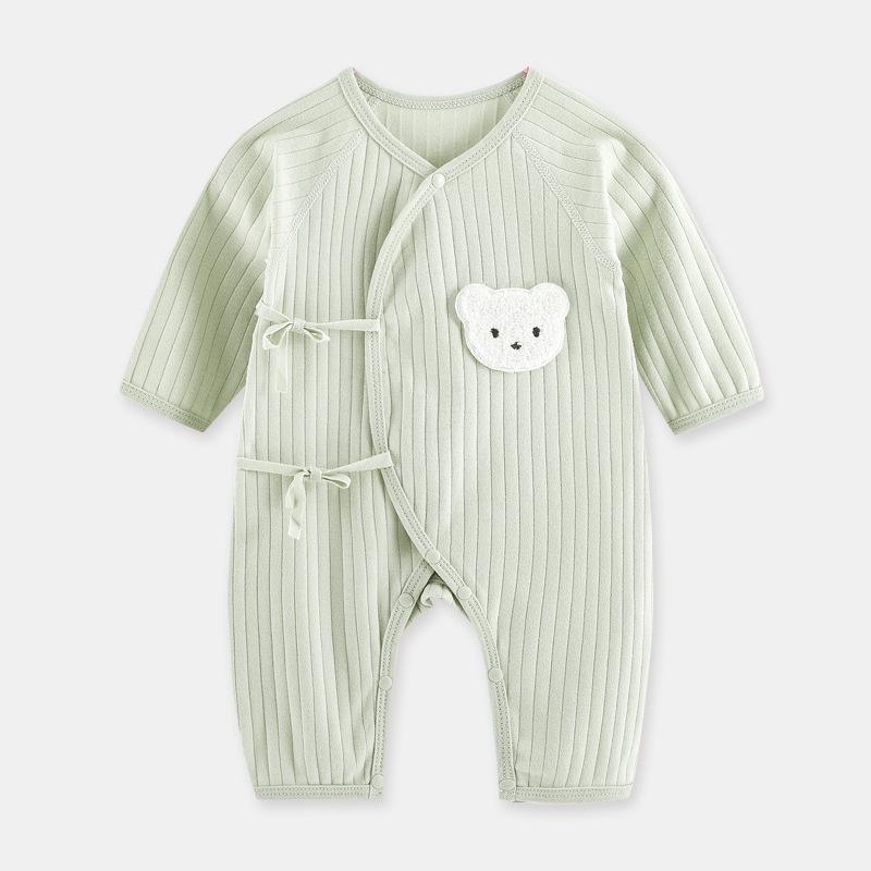 Newborn Boneless Butterfly Jumpsuit with Bear Design – Spring/Autumn Baby Clothes