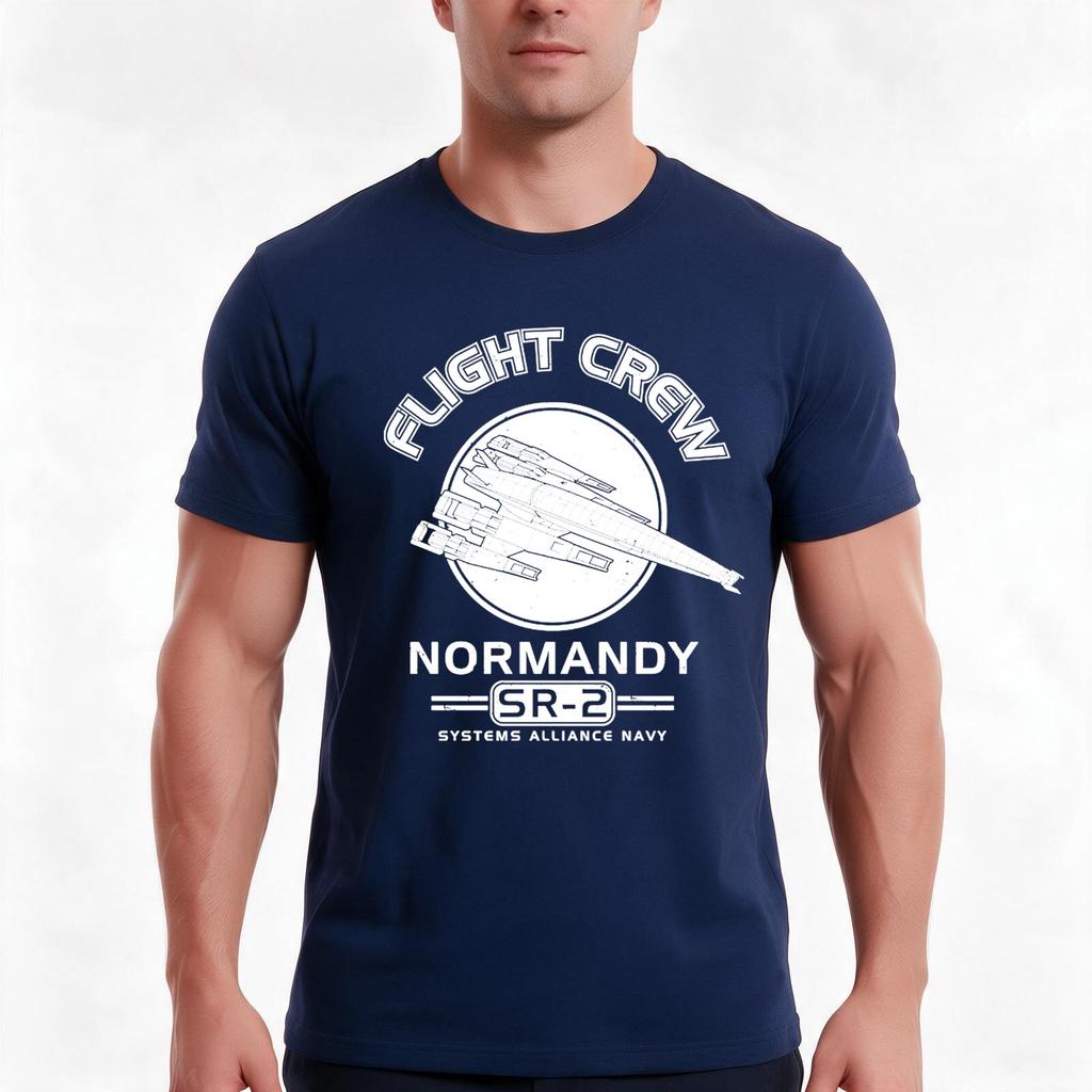 Norunisexdy Flight Crew TShirt Summer Casual Cotton Tee Oversized Streetwear Tops Vintage Graphic Print Loose Fit Short Sleeve