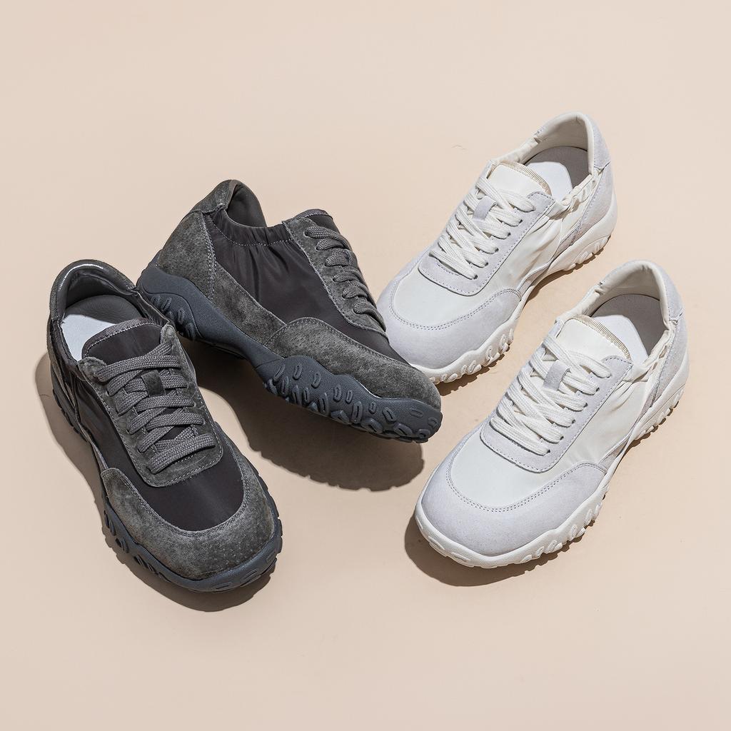 Dexun shoes mesh women's new spring lightweight and versatile leather sports and leisure board shoes