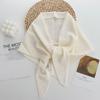 Autumn And Winter Small Wool Solid Color Triangle Scarf Scarf Women'S Fashion Outer With Small Shawl Warm Neck Protection Knitted Scarf