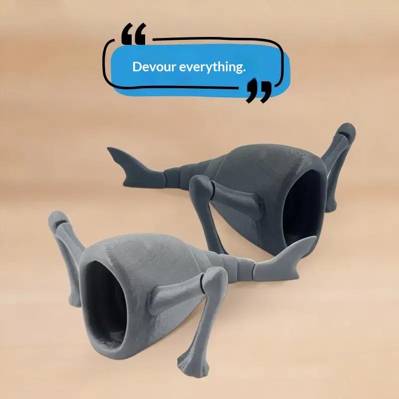 Oficjalny Autentyczny Głębinowy Gigantyczny Potwór Morski, Model Potwora Morskiego, Zabawka Morska Zjadaczka, Abstrakcyjna Ozdoba na Biurko, Prezent Urodzinowy