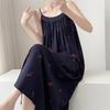 Summer cotton and silk suspender nightgown women's sleeveless chest pad can be worn outside loungewear anti-bumping artificial cotton dress