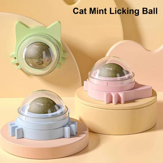 Palla di Erba Gatta Giocattolo per Gatti Palla di Erba Gatta Rotante a 360 Gradi Incoraggia il Gioco Attivo Gatti Leccano Cucciolo Giocattolo da Masticare per la Salute Dentale Alleviare la Noia con il Masticare