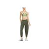 Nike Dri-Fit Solid High-Waisted Drawstring Cropped Knit Joggers Women Joggers Khaki-Green FB5429-325