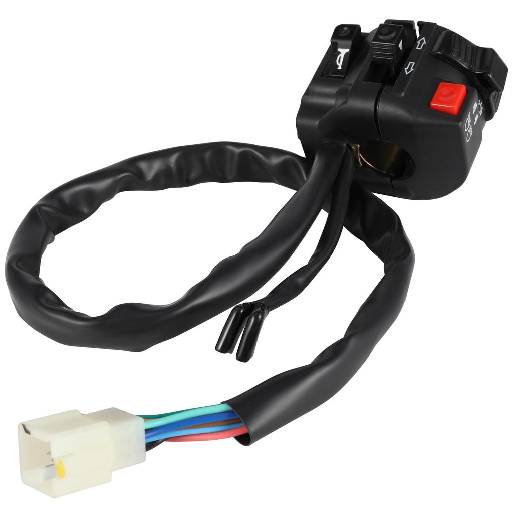 Dirt Bike Handlebar Switch for Hawk 250,Left Electric Motorcycle Light Turn Signal Horn Button for Hawk250