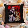 Cute C-Chainsaw Man Anime Cushion Cover Summer Coolness Linen Fabric Double-Sided Printing Pillow Case Sofa Home Decor Gift