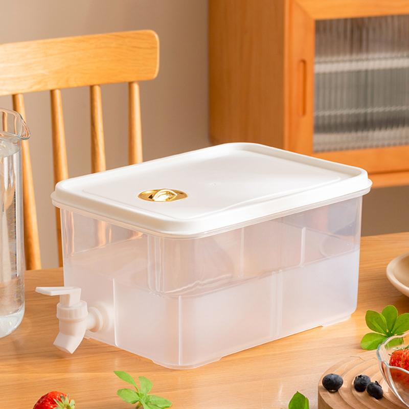 Keep Drinks Cool with 6.5L Cold Water Pitcher with Handy Faucet for Office and Home Fridges