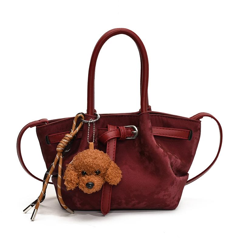 

Ретро сумка-ведро новая сумка женская большой вместимости универсальная ручная сумка на плечо сумка-мессенджер no pendant красный