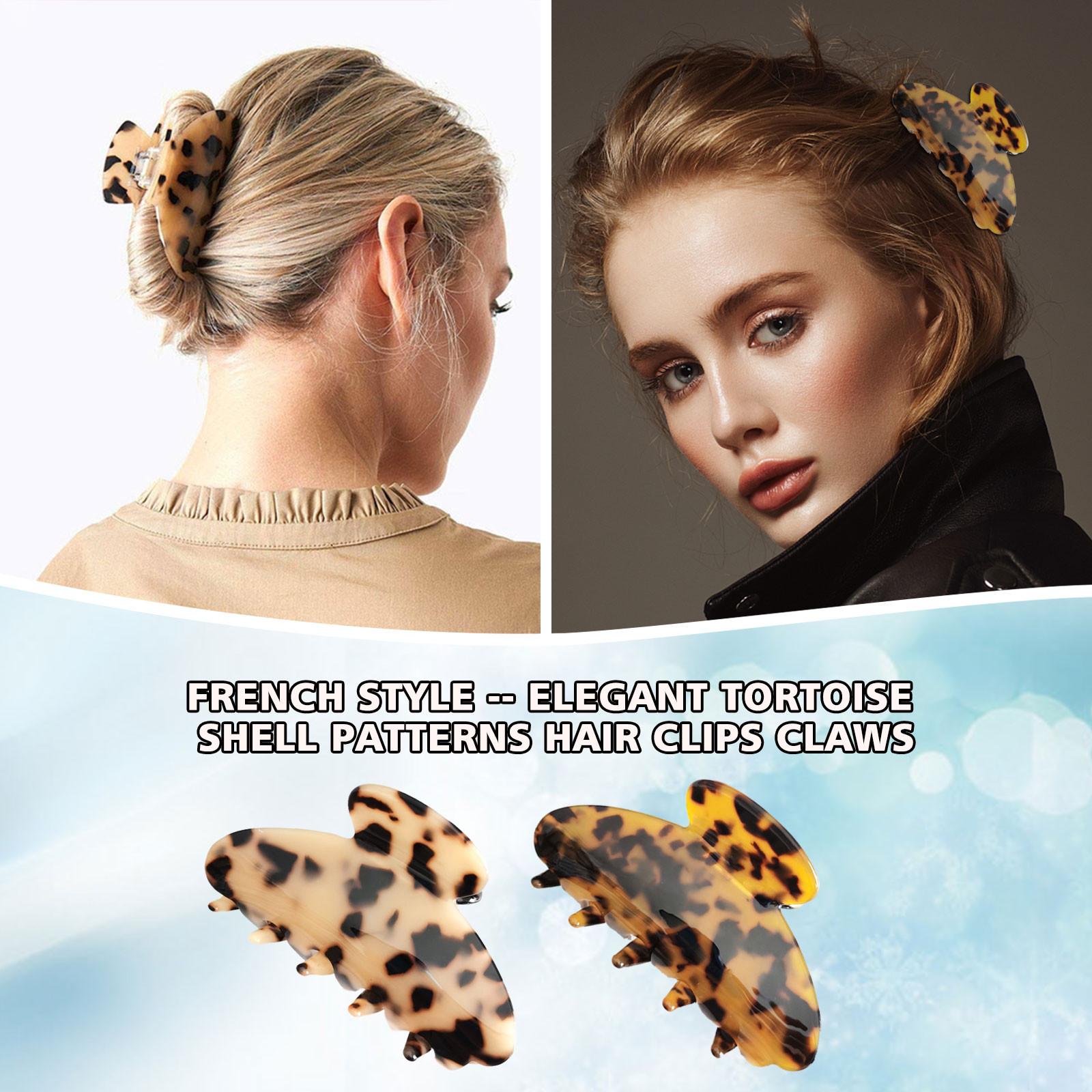 

2PC New Fashion Leopard Print Hair Clip French Tortoise Hair Clip