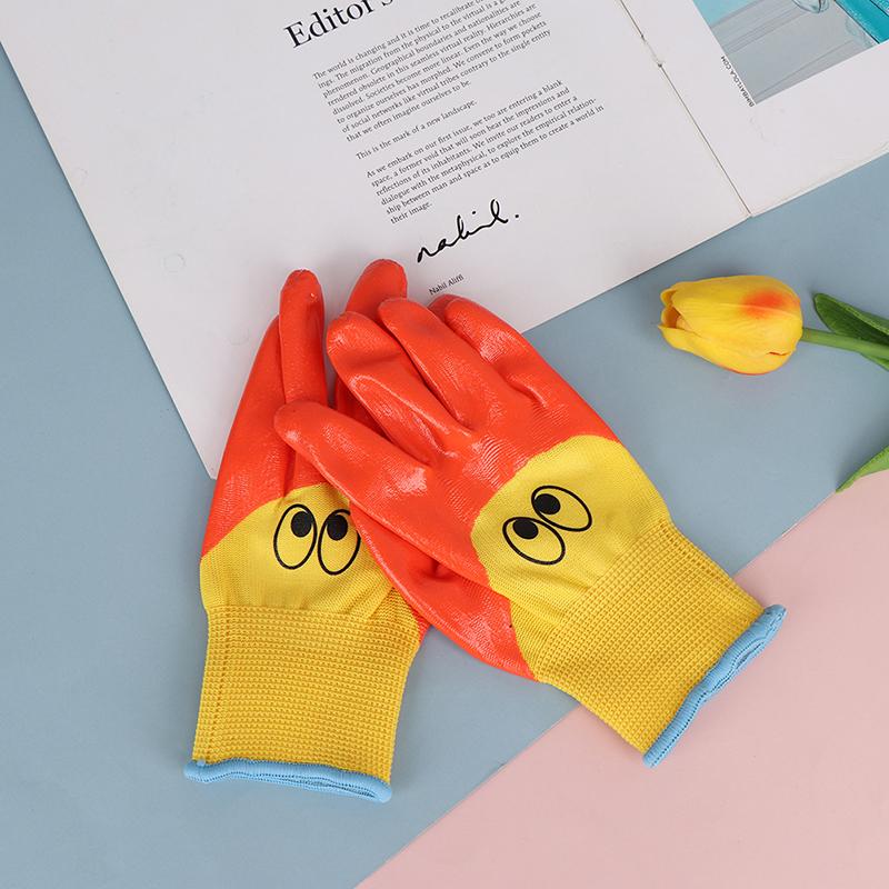 Breathable Kids Gardening Gloves Resistant Non-Slip Anti-Stab Protective Gloves