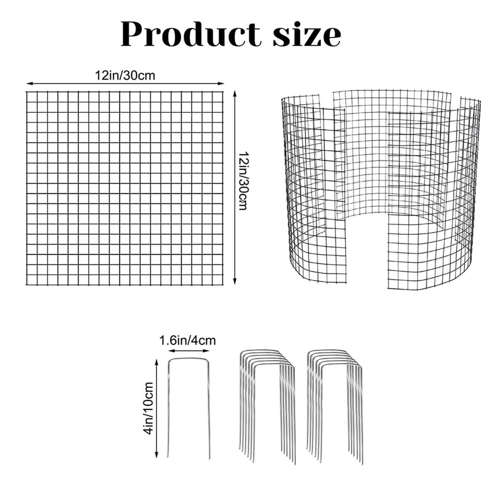 

Большие проволочные защитные колпаки для растений Проволочные клетки для растений Сетчатая клетка для растений Защита от кур Защищают растения Садовые кустарники и Овощи от Животных 6PCS SET 30x30cm