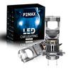 2PCS Ultra Powerful H7 H4 Mini LED Lens Bulbs 6000K White Headlight Plug and Play for Car Headlamp Lights