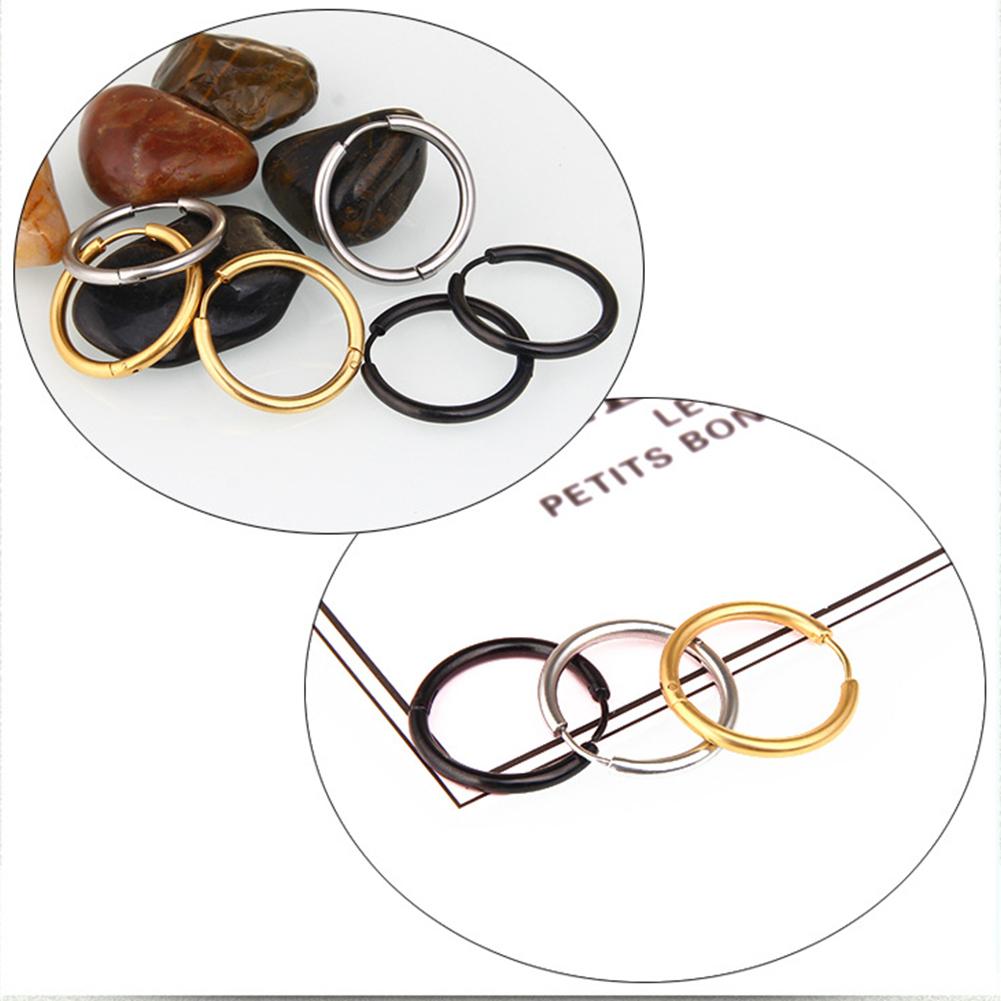 Unisex Fashion Concise Circle Anti-Allergy Earrings
