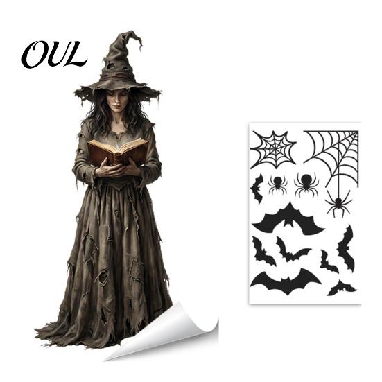 Decorative Window Film Halloween Ghost Glass Sticker, Cartoon Static Cling for Decals Parties, Waterproof Decoration Decal Home Office Seasonal Party