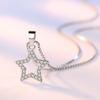 925 Sterling Silver Pentagram Heart Pendant Triangle Square Round Quadrangle Pendant Necklace