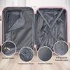New Stylish Pink 6-piece Expandable Luggage Travel Set with Free Umbrella, Perfect for Long-distance Travel and Business Trips