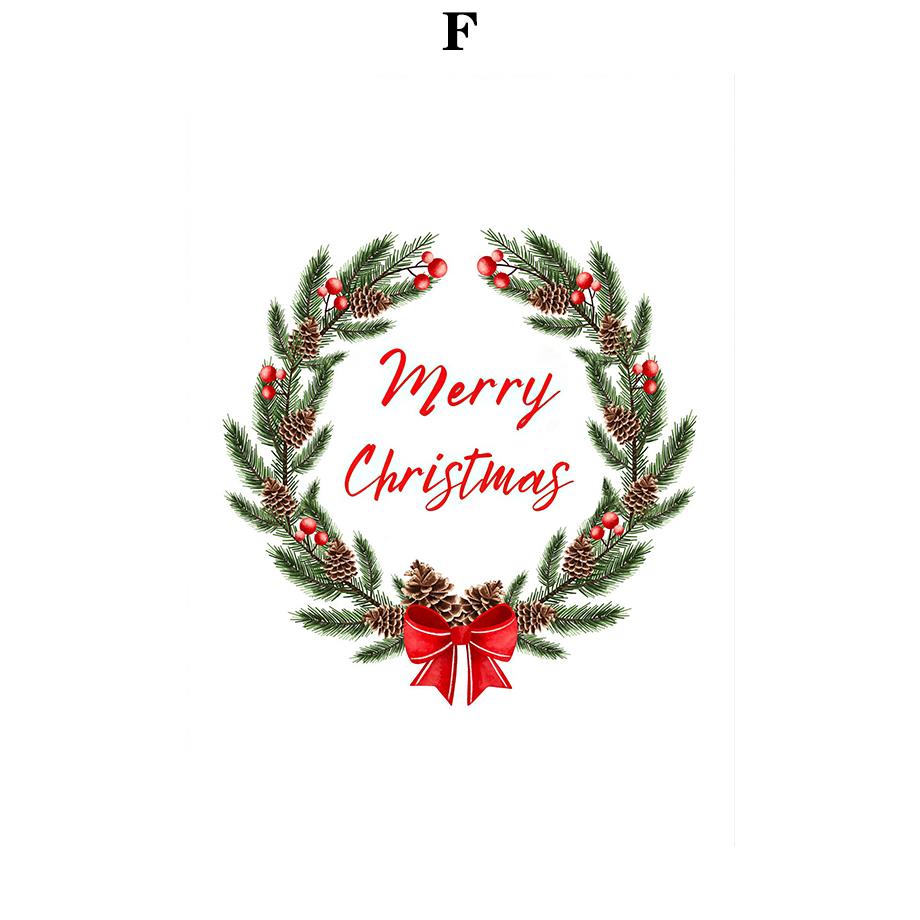 Retro Reindeer Sleigh Christmas Tree Canvas Print Christmas Socks Christmas Wall Art Poster for Modern Nordic Home Decor Gifts