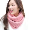 Women's Knitted Wool Snood: Winter Warm Solid Color Neck Warmer & Protector for Students and Couples