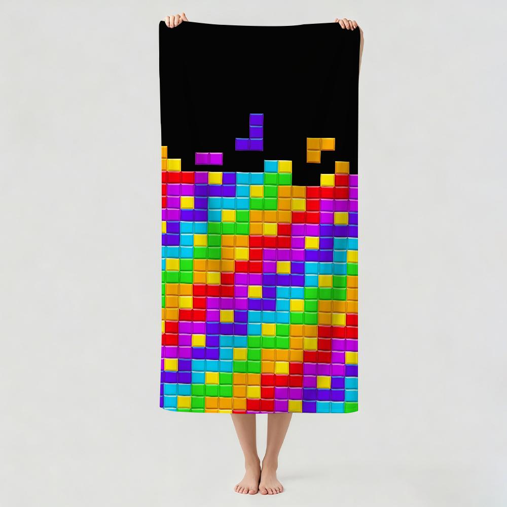 Atrategy game T-TETRIS Towel Drying Bath Towel Applicable To Light Swimming Camping Yoga Beach Out