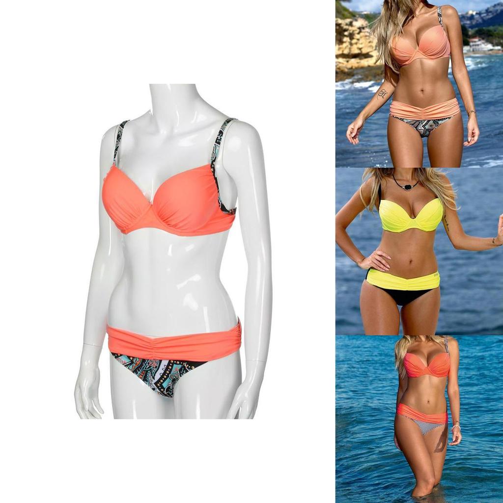 Premium Quality Women Sexy Swimsuit Beach Bikini Bathing Suit Padded Patchwork Set