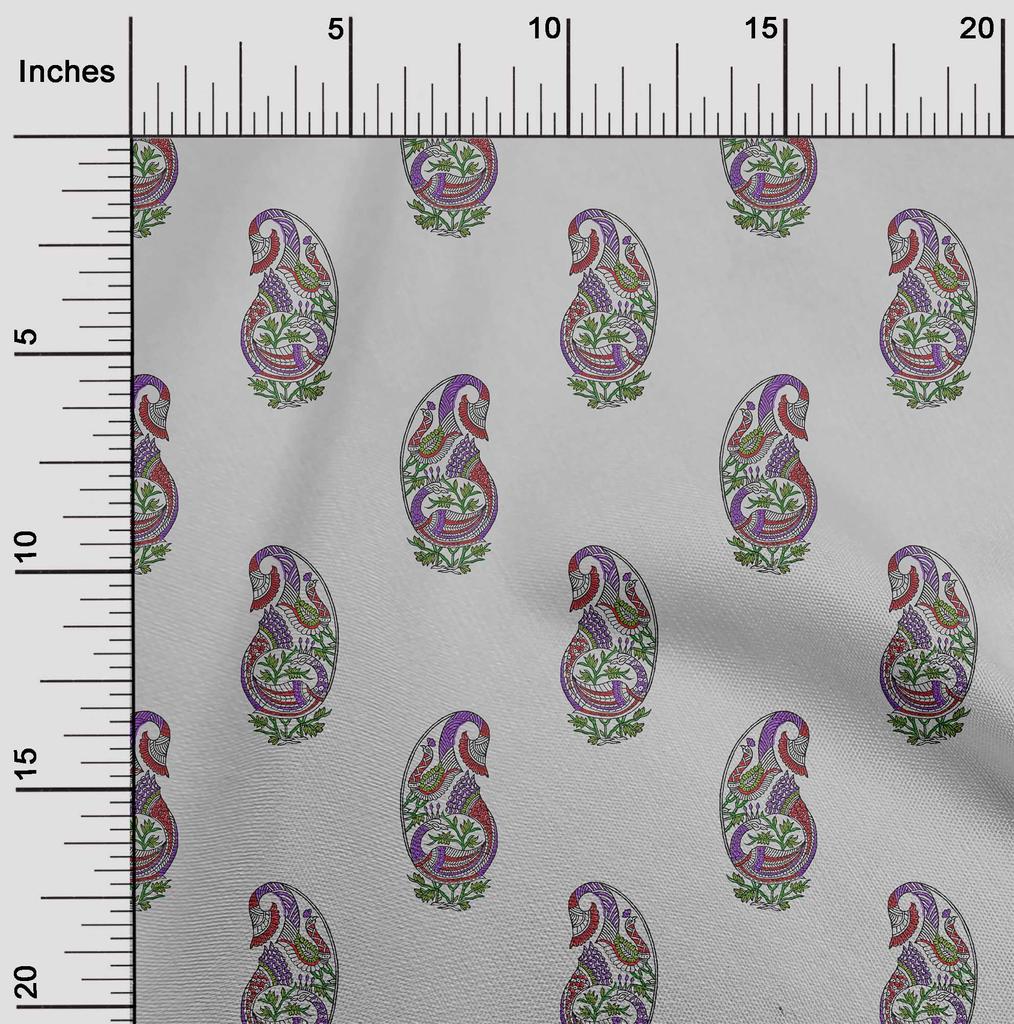 oneOone Baumwoll-Flex Stoff Blush Pink Pfauenblock Nähen Bastelprojekte Stoffdrucke Meterware 40 Zoll