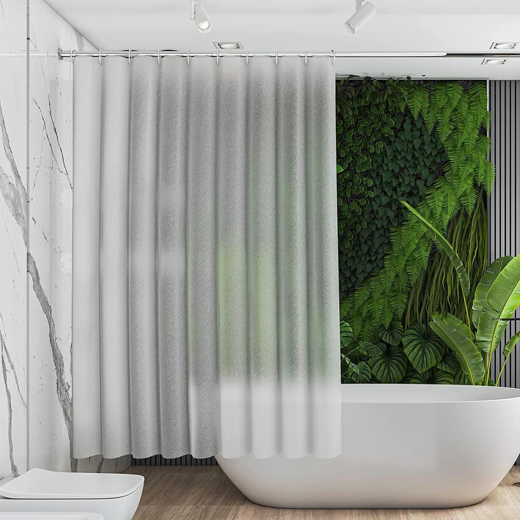 PEVA Waterproof Shower Curtain - Thickened, No-Punch, Simple Partition for Bathroom or Dormitory